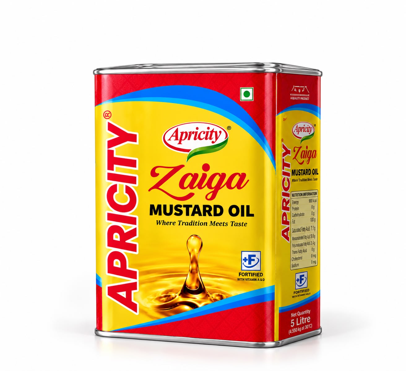 APRICITY MUSTARD OIL 4500ML TIN